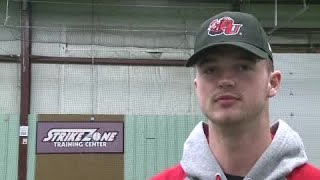 Drew Buffenbarger full interview on signing with Davenport baseball on 111418 [upl. by Ajiak476]