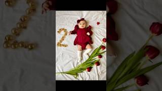 1 to 12 months baby photo shoot ideas 🥰babyphotoshoot babyphotography cute shorts cutebaby [upl. by Elicul]