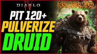 750M PULVERIZE Post Buffs Pulverize is INSANE  Diablo 4 Season 4 Druid Build Guide Pit 120 [upl. by Sacha]