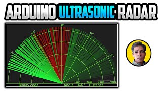 Arduino Radar Using Ultrasonic Sensor  Processing Application Code [upl. by Haorbed]