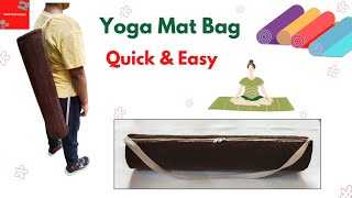 DIY Yoga Mat Bag  How to make Yoga Mat Bag at home  Yoga Mat cover [upl. by Felita506]