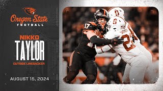 Oregon State Football Interview Nikko Taylor 81524 [upl. by Ztnarf251]