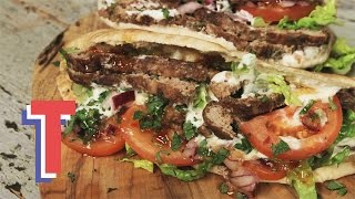 Homemade Lamb Kebabs In Warm Pitta  Good Food Good Times [upl. by Eiltan]