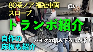 【トランポ】バイクの積み下ろしが不安なら、福祉車両という選択肢もあります。【ノア80系前期型】 [upl. by Biddle]