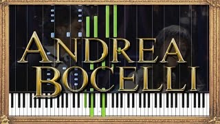 Andrea Bocelli  Time to say goodbye  Con Te Partiro PIANO TUTORIAL Cover Synthesia [upl. by Bass]