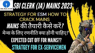 SBI clerk JA 2023 mains strategy for ExServicemen [upl. by Mattias]