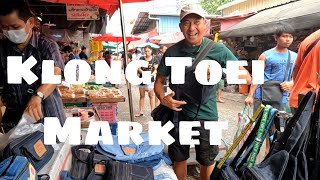 Khlong Toei Market Bangkok Thailand The local Thai Market 9824 [upl. by Ellehsar]