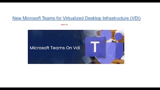 New Microsoft Teams for VDI AVD Citrix DaaS [upl. by Aleiram]