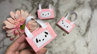 Miniature gift bagsmini cute paper bagsDIY gift bags tutorial [upl. by Gavini]