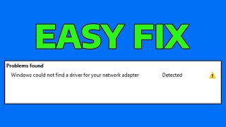 How To Fix Windows Could Not Find A Driver For Your Network Adapter [upl. by Damha]