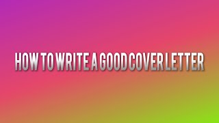 How to write a good Cover letter  Researchersjob [upl. by Wales]