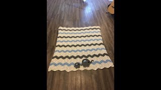 Crochet chevron blanket [upl. by Eeresid]