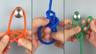 How To Tie Carrick Bend Loop Double bowline Falconers Knot [upl. by Aratahc]