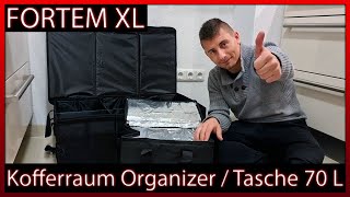 FORTEM XL Kofferraum Organizer Box Kofferraumtasche mit Kühler  Unboxing  Test  Review [upl. by Kcinemod]