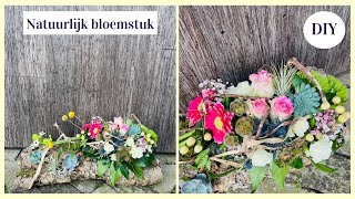 Hoe maak je dit NATUURLIJKE BLOEMSTUK 💐🌞  Cursus Bloemschikken 283  Carlein Tukkers [upl. by Bach312]