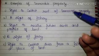 Immovable property under transfer of property act  IMMOVABLE PROPERTY [upl. by Monjo]