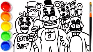 How to draw Five Nights at Freddys Characters  FNAF  Five Nights at Freddys [upl. by Filmore440]