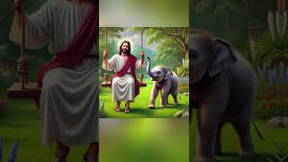 Jesus and friend 🐘jesus edit ai story chatgpt  short 30 [upl. by Ainek]