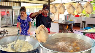 4 hours sold out Steamed chicken Singapore Style melt in the mouth recipe  Thai street food [upl. by Auqeenahs]