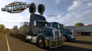 CRAZY DRIVERS TRY TO TAKE OUT OUR SEMI TRUCKS  ATS  MULTIPLAYER [upl. by Hambley697]