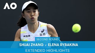 Shuai Zhang v Elena Rybakina Extended Highlights 2R  Australian Open 2022 [upl. by Bullis596]