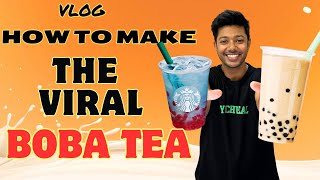 HOW TO MAKE THE VIRAL quotBOBA TEAquot🧋 VLOG [upl. by Douty]