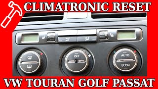 Volkswagen Touran Passat Golf Climatronic reset ventilation flaps [upl. by Laetitia871]