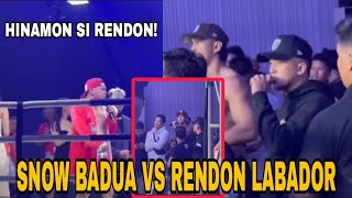 MUNTIK MAGKAGULOSNOW BADUA HINAMON SI RENDONG LABADOR SA KANYANG SECOND BOXING FIGHT 🔥 snowbadua [upl. by Nirrat]