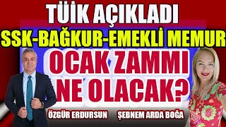 Tüik Açıkladı SSKBAĞKUREmekli Memur Ocak Zammı Ne Olacak [upl. by Remoh345]