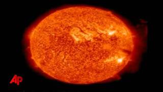 Raw Video Unusual Solar Flare Erupts [upl. by Ivens]