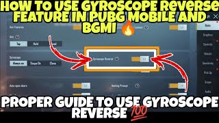 HOW TO USE GYROSCOPE REVERSE IN PUBG MOBILEBGMI  GYROSCOPE REVERSE FEATURE  GYROSCOPE REVERSE [upl. by Drexler279]