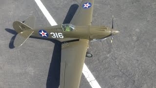 Hangar 9 P40B Warhawk 50 ARF EP Shot with Soloshot 2 [upl. by Julina]