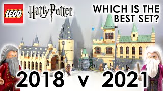 Whats The Best Hogwarts Set  LEGO Harry Potter Great Hall 75954 VS Chamber Of Secrets 76389 [upl. by Aralomo]