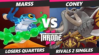 The Throne 2 TOP 8  Marss Ranno Vs Coney Loxodont Rivals of Aether 2  RoA2 [upl. by Ahsenev]