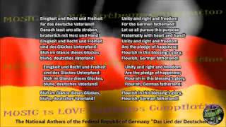 Germany National Anthem with music vocal and lyrics German wEnglish Translation [upl. by Ainerol]