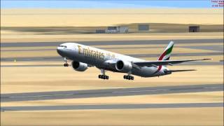 FSX FLIGHT  Emirates Boeing 777300ER Flight From Dubai To Colombo [upl. by Aratal244]