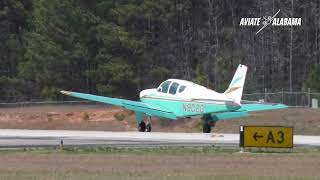 Beechcraft A33 Debonair Fights Epic Wind Battle on Landing amp Takeoff [upl. by Sheelagh]