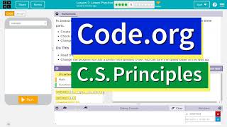 Codeorg Lesson 75 Loops Practice  Tutorial with Answers  Unit 6 CS Principles [upl. by Bouley]