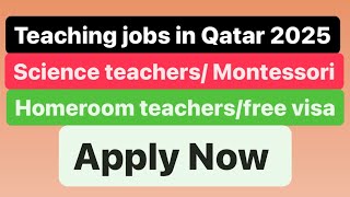 Teaching jobs in Qatar with visa sponsorship for 20252026 qatarjobs qatarairways qatareducation [upl. by Ahtar]