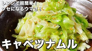 【250万回再生人気レシピ】レンジで超簡単！クセになるウマさ！蒸しキャベツナムルの作り方 [upl. by Luy]