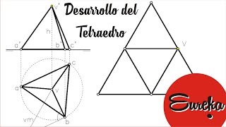 Tutorial de dibujo │ Desarrollo de un tetraedro [upl. by Bay]