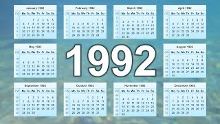 Calendar 1992 [upl. by Melac]