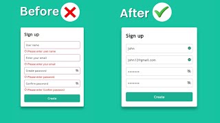 Form Validation Using Javascript Forbeginners  StepbyStep  Part Two [upl. by Chon]