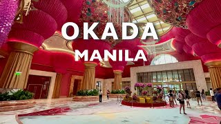 Okada Manila Mall Walking Tour  Okada Colorful Water Fountain Show [upl. by Ynaffital]