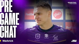 Will Warbrick quotIts pretty surrealquot  Melbourne Storm  NRL Grand Final Week [upl. by Edbert]