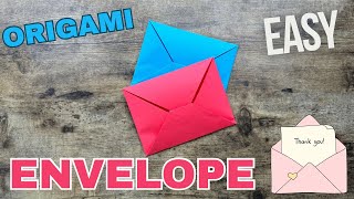 ORIGAMI ENVELOPE TUTORIAL EASY ORIGAMI WORLD GIFT CRAFT  HOW TO MAKE PAPER ENVELOPE WITHOUT GLUE [upl. by Stanislaus307]