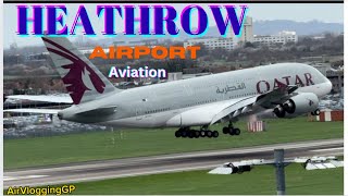 Heathrow Airport Plane Spotting Spectacular Landing on Runway 09L 25 Feb 2024 [upl. by Leonora]