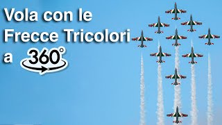 Vola con le Frecce Tricolori a 360° alla manifestazione del Centenario dellAeronautica Militare [upl. by Hillier]