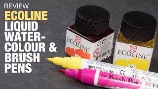 Review Ecoline Inks and Brush Pens [upl. by Melisenda]