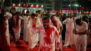 Hundreds of thousands of pilgrims thronged for the Shiite commemoration of Ashura [upl. by Enyrhtac]